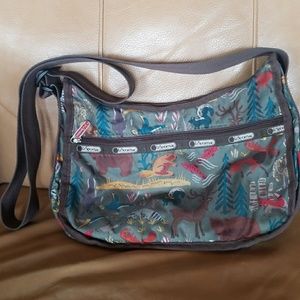 LeSportSac RARE forest print crossbody handbag